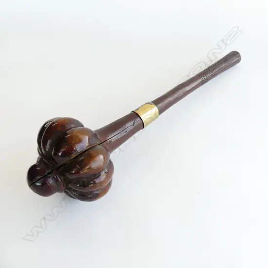 A 19thC Fijian hardwood ula throwing club,
